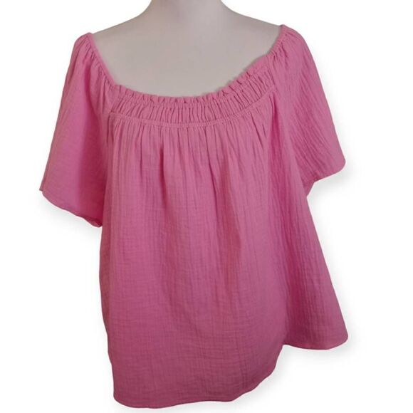 TIME & TRU PINK BLOUSE SZ.22 EUC - Picture 1 of 6